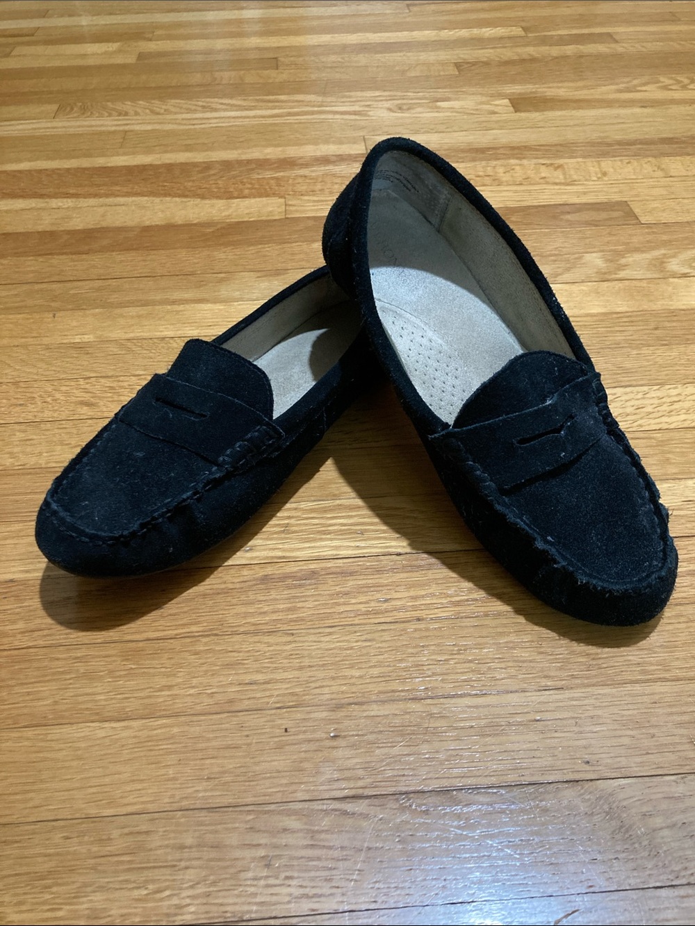 Merona Black Suede Penny Loafers